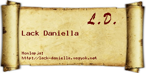 Lack Daniella névjegykártya