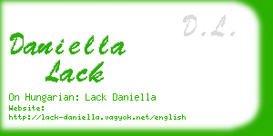 daniella lack business card